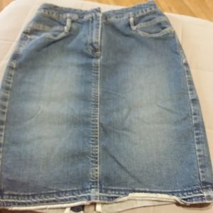 Denim Pencil Skirt